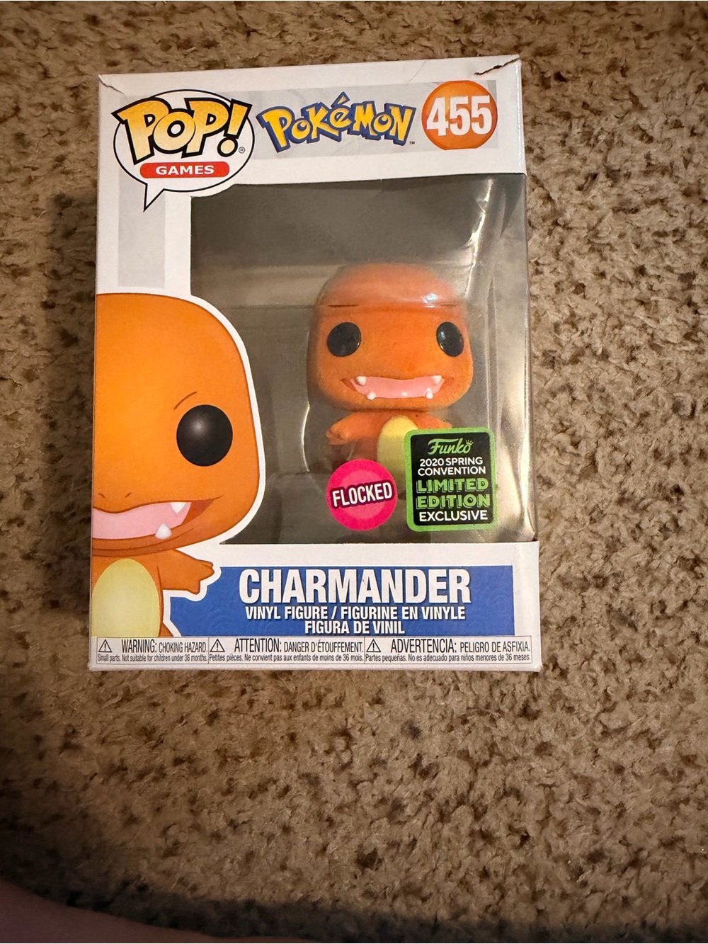 Funko Charmander Flocked Vinyl Figure - Orange